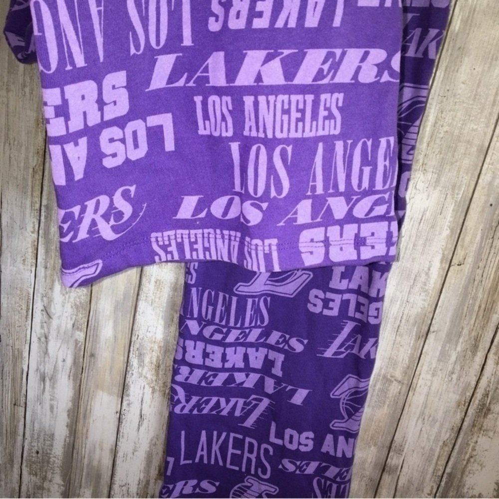 NWT NBA LA Lakers Purple Wide Leg Pants - Picture 3 of 10
